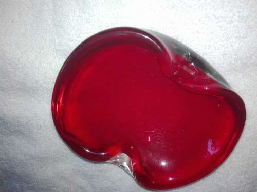 LARGE BEAUTIFUL HEAVY  MURANO ASHTRAY  120 X 90 X 60  mm