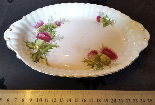 Vintage Royal Albert Highland Thistle Oval Tray