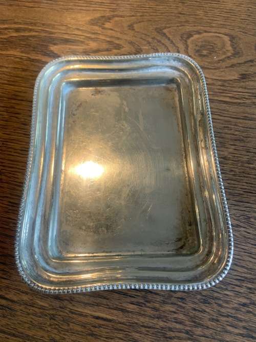 Silver butter dish