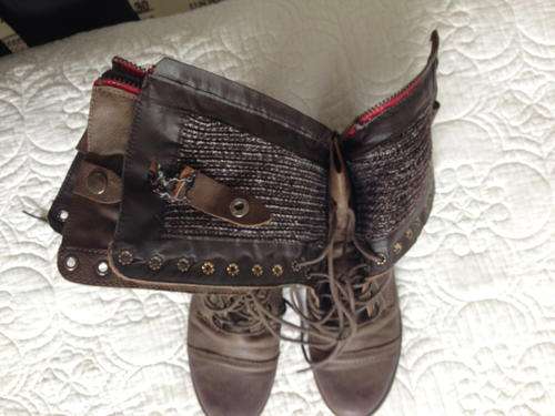 Combat boots size 6 brown