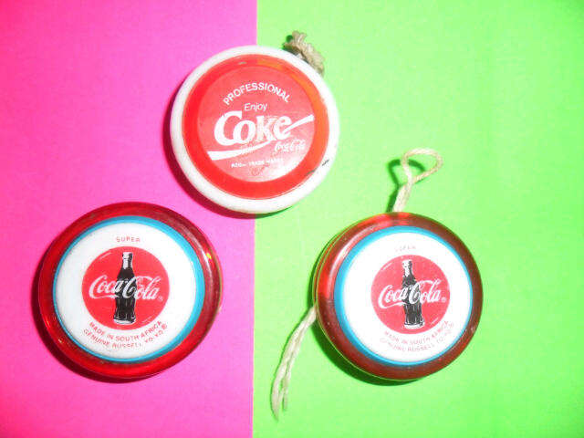 3 Coca Cola vintage yo-yo's, all in good condition. Take all 3 for R200 !