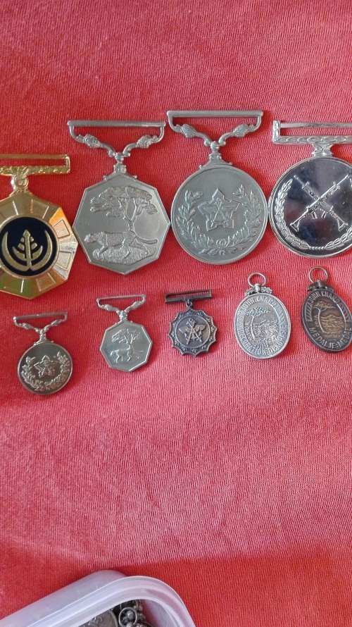 A nice lot of medals 4 full size and 5 miniatures.