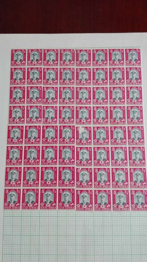 Lot 2. 6 sheets of stamps