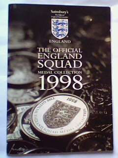 The Official England Squad medal Collection 1998. Consist of 23 medals.