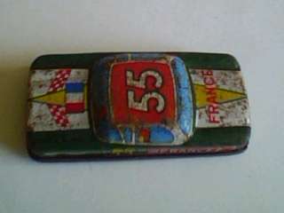 Tin plate little car, lots of rust, made in Japan.