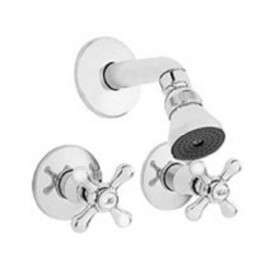 Isca Taps Antica Shower Set - White and lemon gold