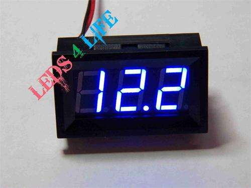 Blue display 2 Wire DC10-90V digital display LED Panel Voltage Meter Voltmeter