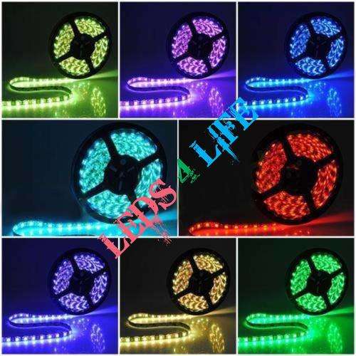 5 METERS MULTI COLORED STRIP LIGHT WITH RGB REMOTE CONTROL & POWER SUPPLY @ R325.00 PER SET
