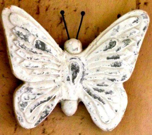 Ceramic butterfly wall hanging - 22 x 18 x 5 cm