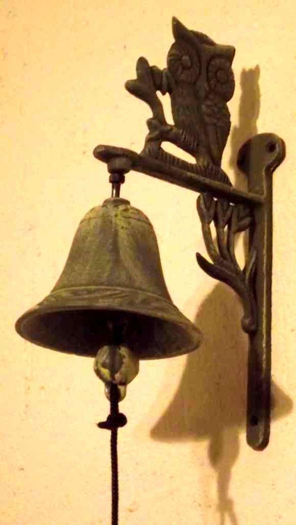 Green brown Owl door bell
