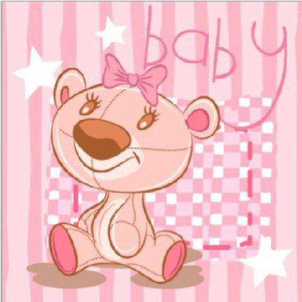 Baby girl CANVAS PRINT- 28 x 28 x 1.5cm