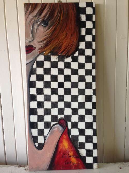 Funky Woman Painting - 36 x 86 cm