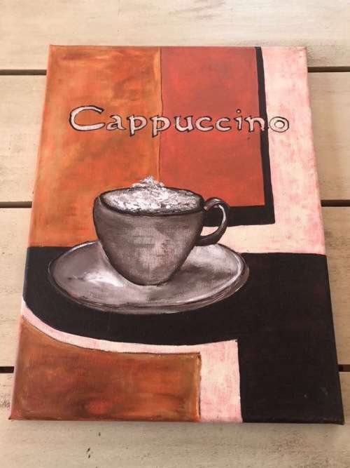 Espresso Latte Cappuccino Three paintings - 40 x 30 cm each painting