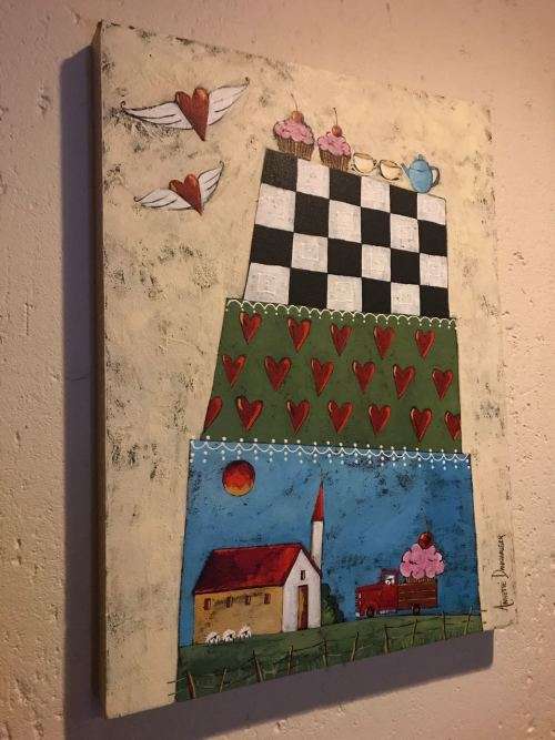 Annette Dannhauser - Hotcakes painting 46 x 61cm