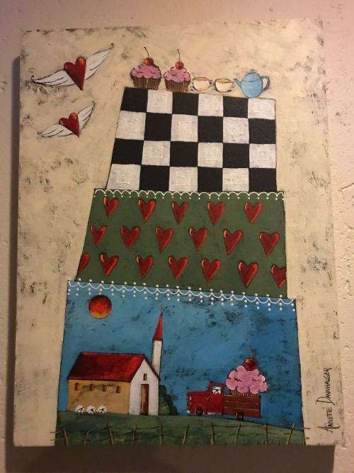 Annette Dannhauser - Hotcakes painting 46 x 61cm