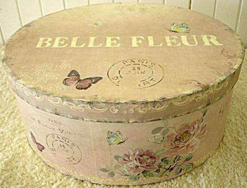 Pink Belle Fleur Oval Box Nr 7 - 40 x 34 x 17 cm