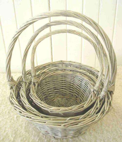 Willow round basket set