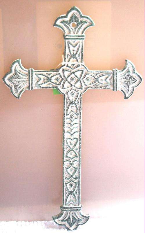 Rustic Metal cross - 33 x 19 cm