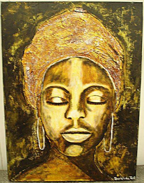 Straight African face painting 61 x 46 cm