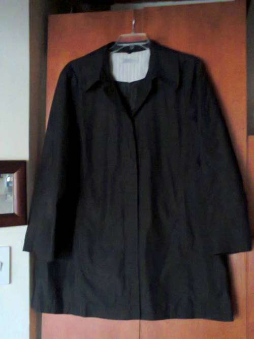 LONG BLACK  ALL-WEATHER JACKET WITH LINING - WOOLWORTHS XXXL