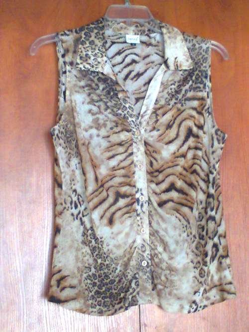 ANIMAL PRINT STRETCH TOP - 18
