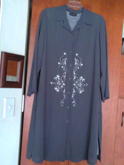 SEE-THROUGH LONG GREY JACKET WITH LINING - PRIMA DONNA 40