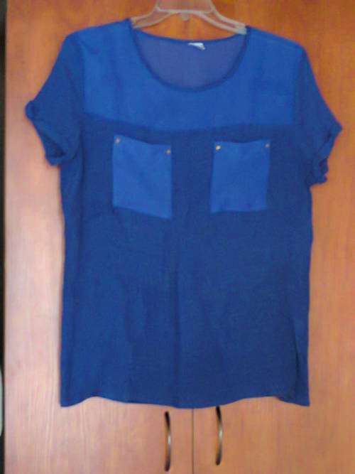 ROYAL BLUE TOP CREASED LOOK - L / XL