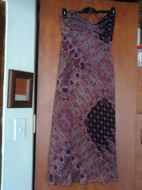 LONG DRESS STRETCH WITH LINING CRISSCROSS STRAPS - S / M