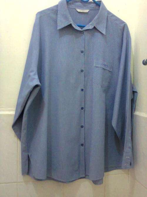 BLUE LADIES COTTON SHIRT - SIZE XXL
