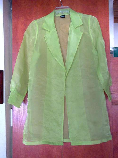 SALE: LIME SEE-THROUGH JACKET - TRUWORTHS 38