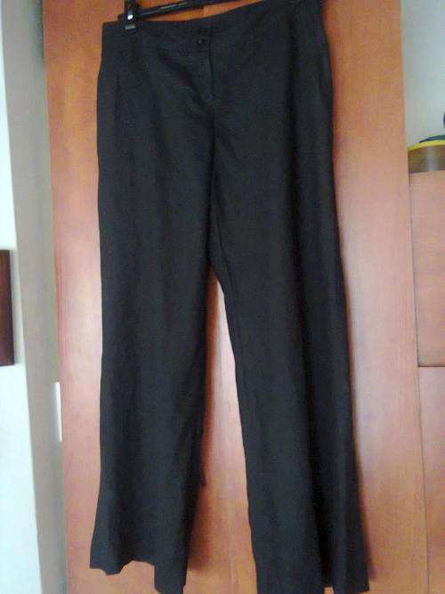 BLACK WIDE LEG LINEN PANTS - WOOLWORTHS 14