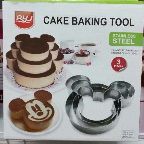 Baking Tools Cake Pan Set Sponge Biscuit Tiered Cake Fondant Cutters Set 3 Piece