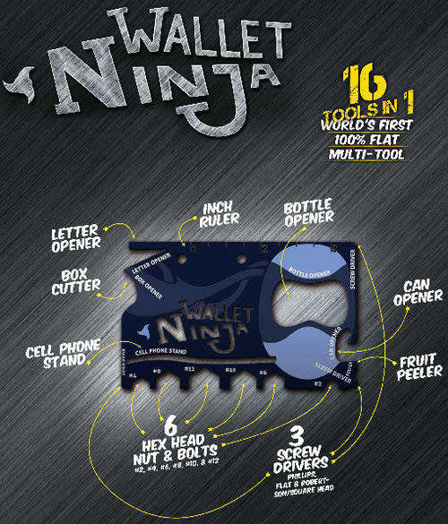 18 in 1 NINJA WALLET TOOL