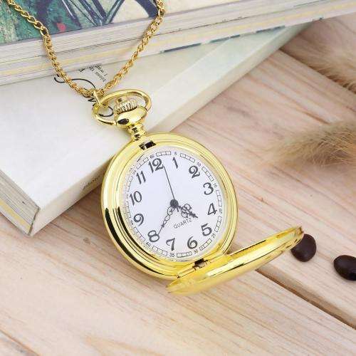 Vintage Antique 4.5cm Size Silver,Gold or Bronze Polish Quartz men Pocket Watch Stainless Steel Quar
