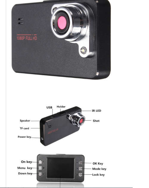 HD 1080P Car DVR Vehicle Camera Lens Recorder Dash Cam Night Vision