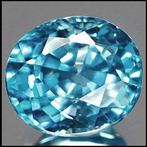 STUNNING 2.50CT CAMBODIA SEA BLUE OVAL CUT NATURAL ZIRCON