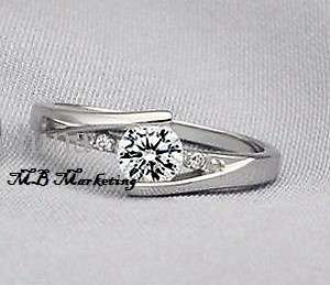 925 Sterling Silver 1.25 CT sim  DIAMOND RING....Size 8 to 17