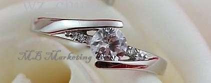925 Sterling Silver 1.25 CT sim  DIAMOND RING....Size 8 to 17