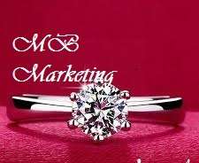 925 sterling silver engagement Ring 6 Claws 5mm AAA Swiss Arrows CZ Diamond