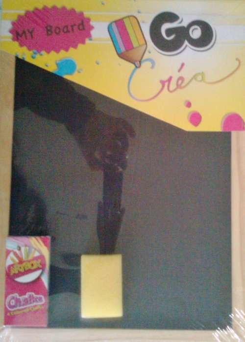 BLACK BOARD WITH CHALK