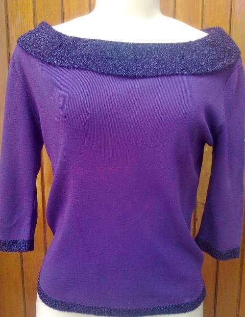 BEAUTIFUL PLUM JERSEY - SIZE: 12