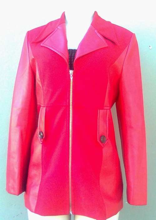 FAKE LEATHER JACKET - SIZE: 12