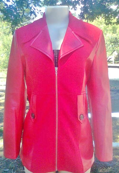 FAKE LEATHER JACKET - SIZE: 12