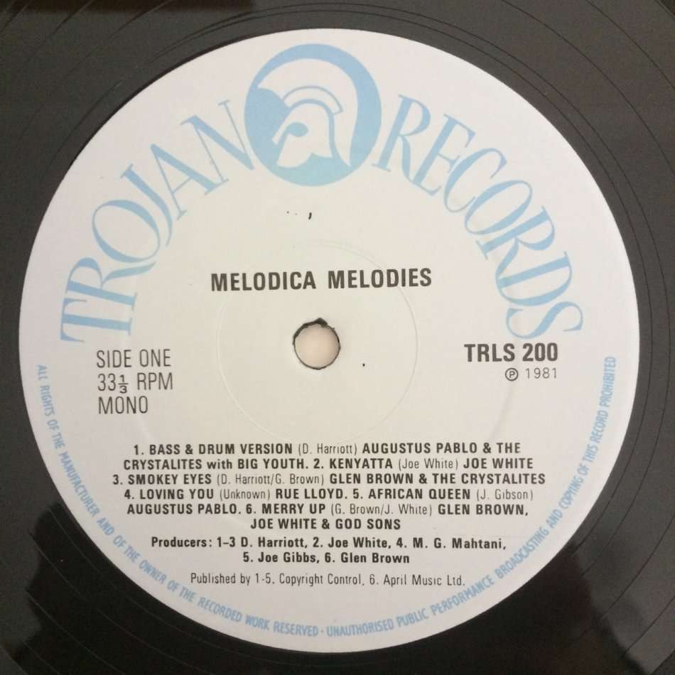Augustus Pablo - Melodica Melodies Orig Dub UK Trojan LP EX