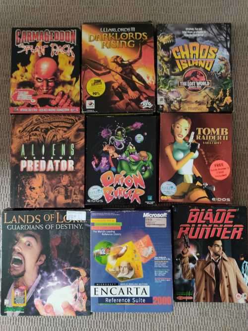 Retro collector's pc games (big box games)