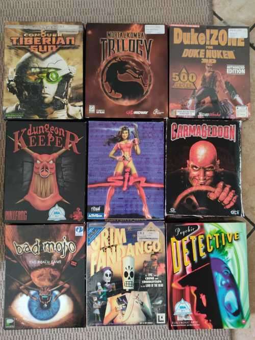 Retro collector's pc games (big box games)