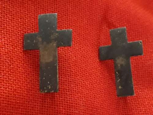 Rhodesian Chaplains Sterling Silver Collar badges- Pair, Pre UDI -SCARCE- (Owen 3114/3115)