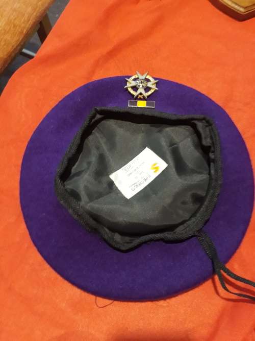 SADF Chaplain beret with balkie, size 58