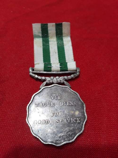 SADF, 20 years faithfull service- permanent force, silver-*full size. numbered*