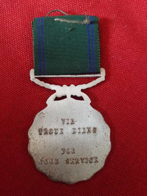 SADF medal, 20 Years faithful service, silver- *full size. numbered*